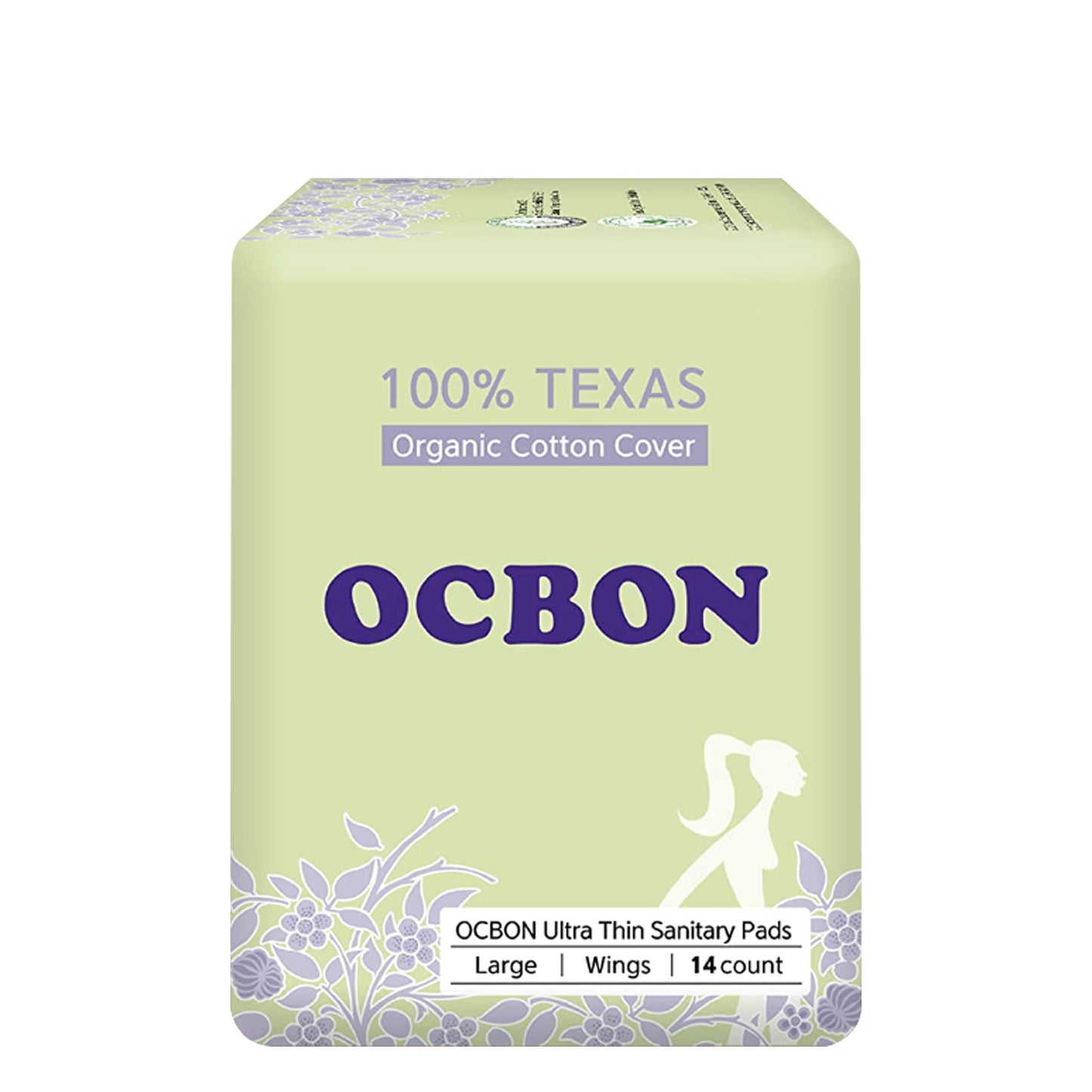 OCBON Ultra Thin Sanitary Pads 1-Pack  (Large, 28cm,14 Counts)