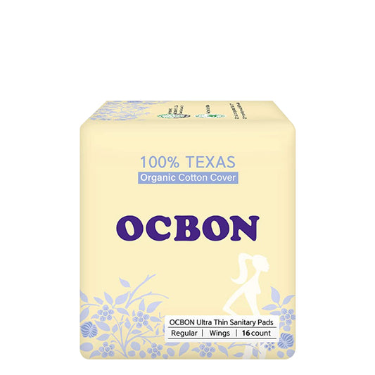 OCBON Ultra Thin Sanitary Pads 1-Pack (Regular, 25cm, 16 Counts)